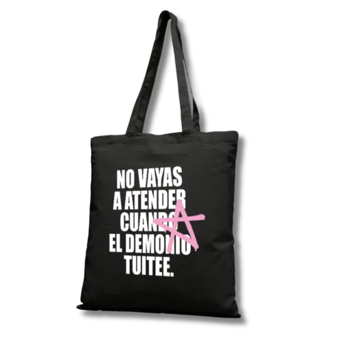 Tote Bag Lali No vayas a atender cuando el demonio tuitee