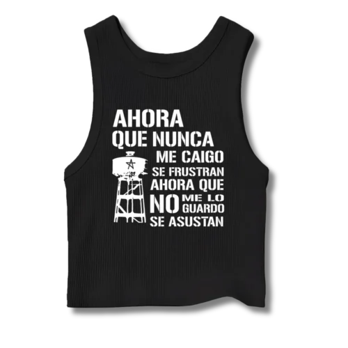 Musculosa crop top Lali Plástico - Ahora que nunca me caigo