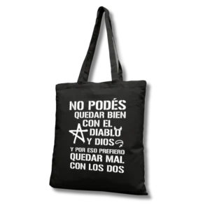 Tote Bag Lali 33 No podés quedar bien con el diablo y dios