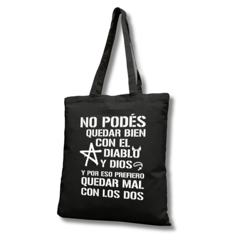 Tote Bag Lali 33 No podés quedar bien con el diablo y dios