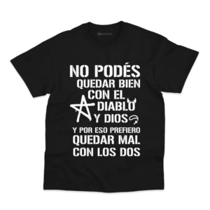 Remera Lali 33 No podés quedar bien con el diablo y dios
