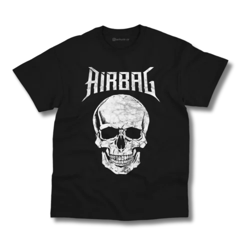 Remera Airbag Calavera Blanca
