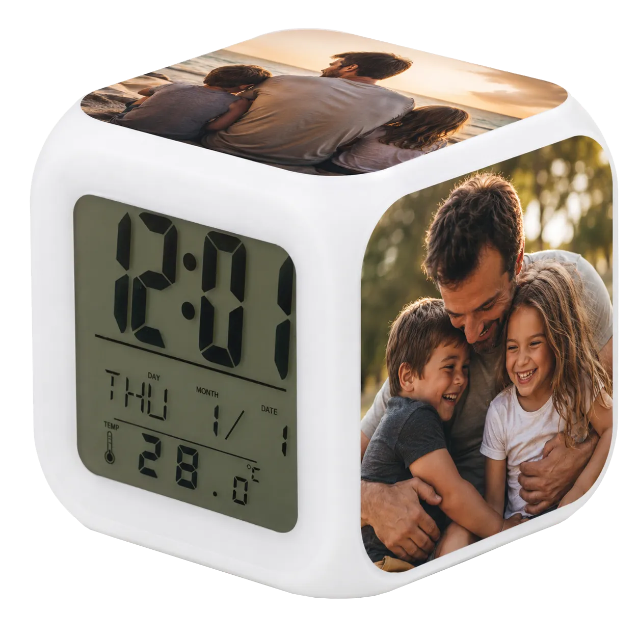 Reloj despertador con luz LED personalizado